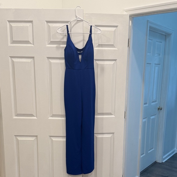Jump Royal Blue Sleeveless Jumpsuit - Picture 1 of 3